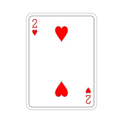 2 of Hearts Playing Card STICKER Vinyl Die-Cut Decal - The Sticker Space