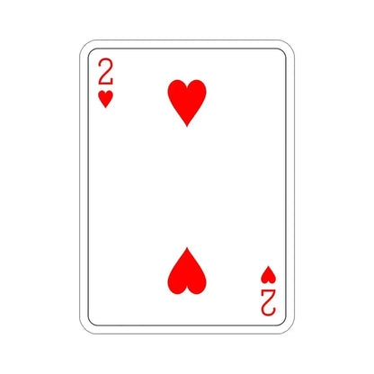 2 of Hearts Playing Card STICKER Vinyl Die-Cut Decal - The Sticker Space
