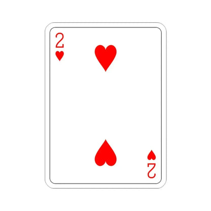 2 of Hearts Playing Card STICKER Vinyl Die-Cut Decal - The Sticker Space
