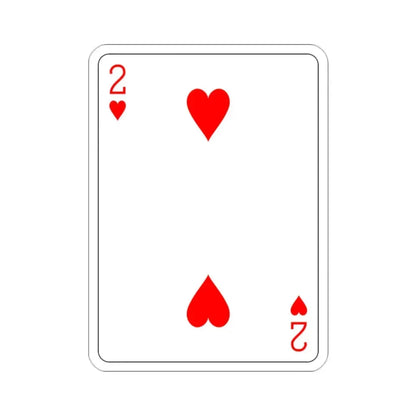 2 of Hearts Playing Card STICKER Vinyl Die-Cut Decal - The Sticker Space