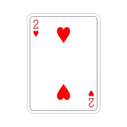 2 of Hearts Playing Card STICKER Vinyl Die-Cut Decal - The Sticker Space