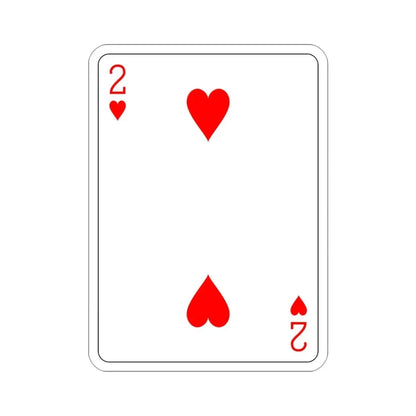 2 of Hearts Playing Card STICKER Vinyl Die-Cut Decal - The Sticker Space