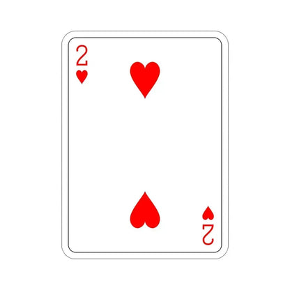 2 of Hearts Playing Card STICKER Vinyl Die-Cut Decal - The Sticker Space