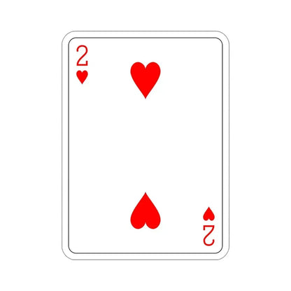 2 of Hearts Playing Card STICKER Vinyl Die-Cut Decal - The Sticker Space