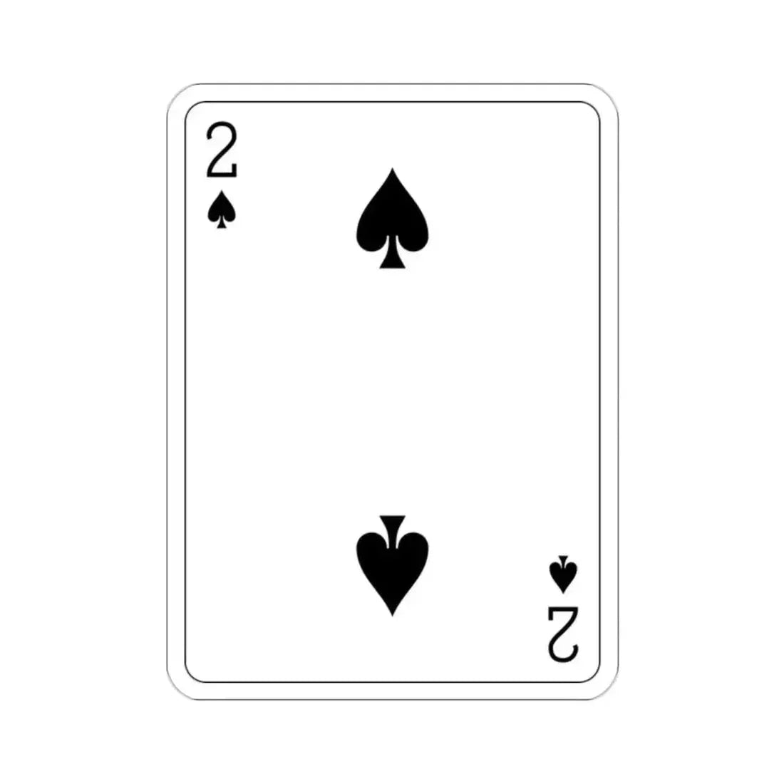 2 of Spades Playing Card STICKER Vinyl Die-Cut Decal 2 Inch - The Sticker Space