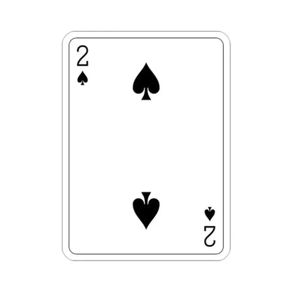 2 of Spades Playing Card STICKER Vinyl Die-Cut Decal 2 Inch - The Sticker Space