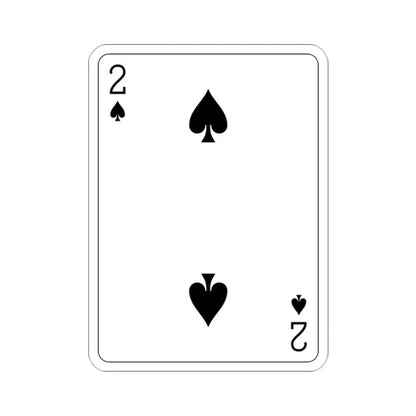 2 of Spades Playing Card STICKER Vinyl Die-Cut Decal 2 Inch - The Sticker Space