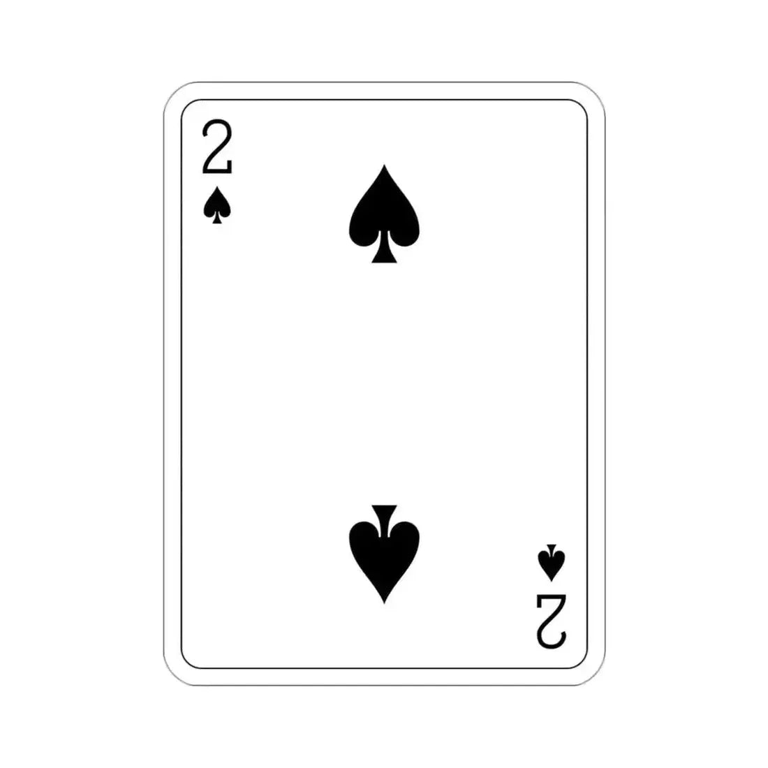 2 of Spades Playing Card STICKER Vinyl Die-Cut Decal 3 Inch - The Sticker Space