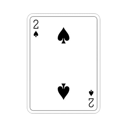 2 of Spades Playing Card STICKER Vinyl Die-Cut Decal 3 Inch - The Sticker Space