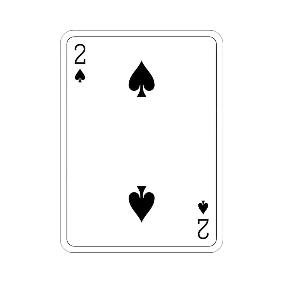 2 of Spades Playing Card STICKER Vinyl Die-Cut Decal 3 Inch - The Sticker Space