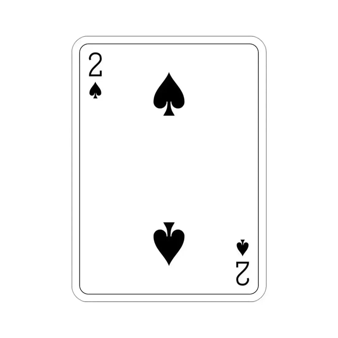 2 of Spades Playing Card STICKER Vinyl Die-Cut Decal 4 Inch - The Sticker Space