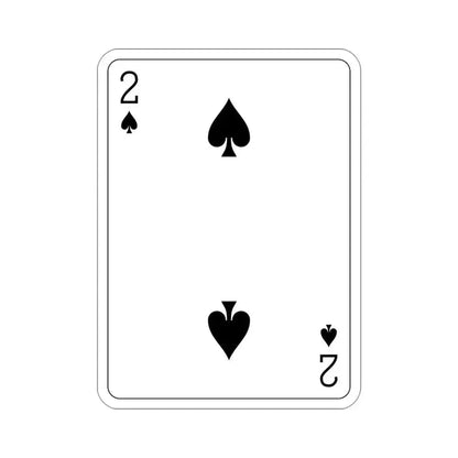 2 of Spades Playing Card STICKER Vinyl Die-Cut Decal 4 Inch - The Sticker Space