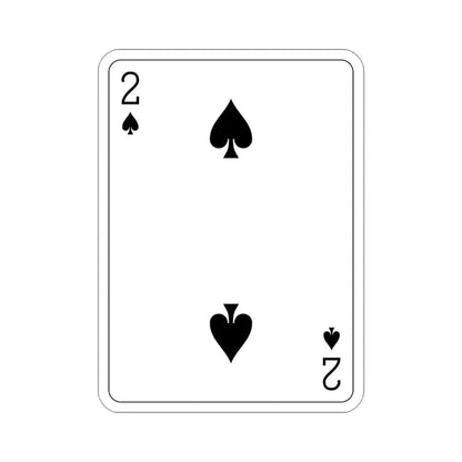 2 of Spades Playing Card STICKER Vinyl Die-Cut Decal 4 Inch - The Sticker Space