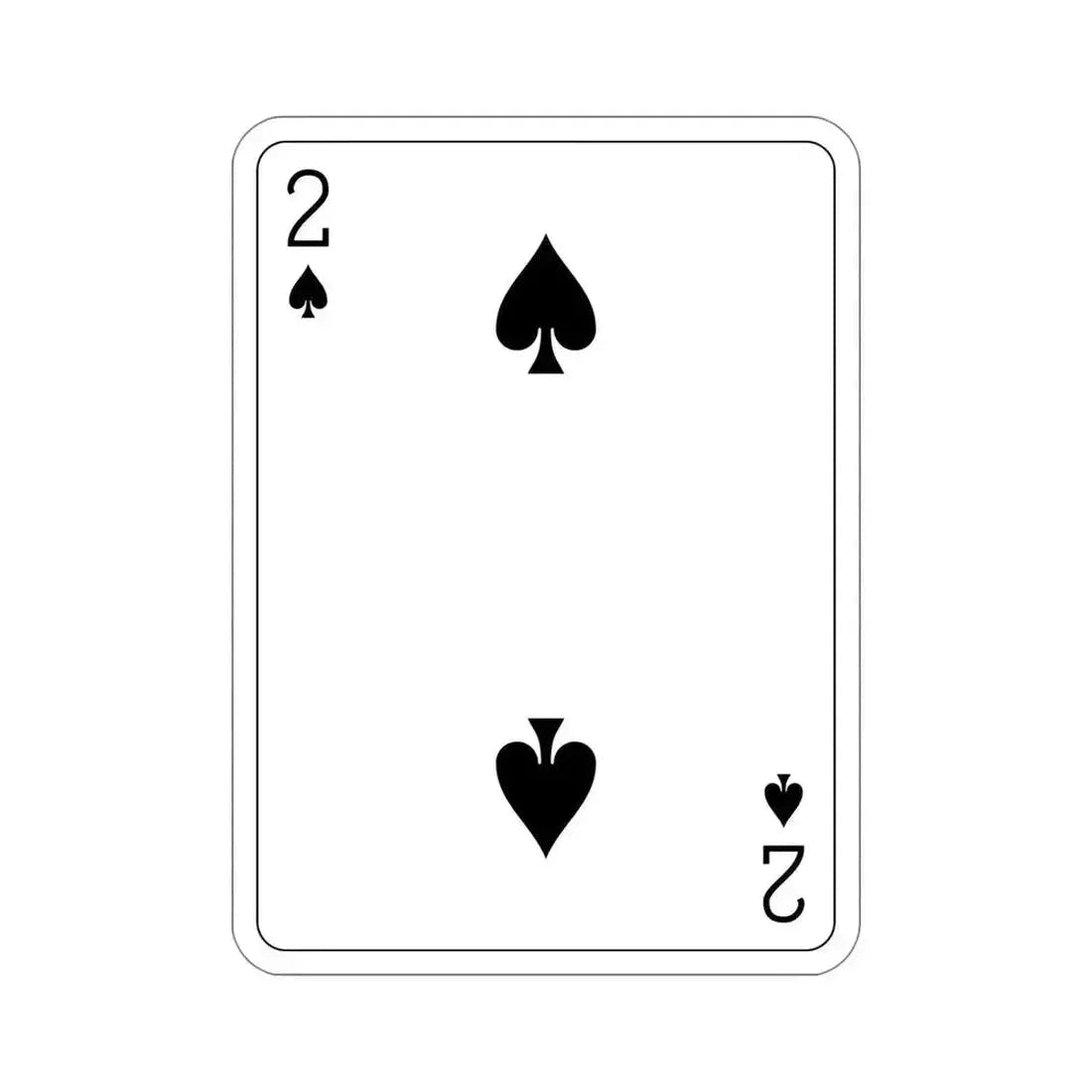 2 of Spades Playing Card STICKER Vinyl Die-Cut Decal 5 Inch - The Sticker Space