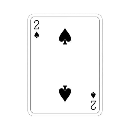 2 of Spades Playing Card STICKER Vinyl Die-Cut Decal 5 Inch - The Sticker Space