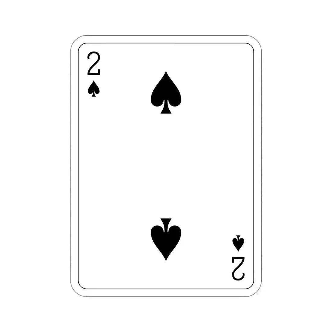 2 of Spades Playing Card STICKER Vinyl Die-Cut Decal 5 Inch - The Sticker Space