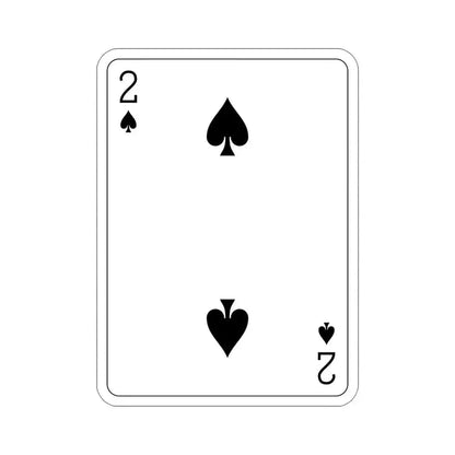 2 of Spades Playing Card STICKER Vinyl Die-Cut Decal 5 Inch - The Sticker Space