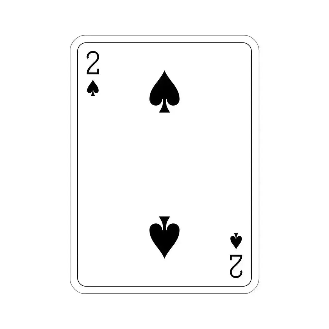 2 of Spades Playing Card STICKER Vinyl Die-Cut Decal 6 Inch - The Sticker Space