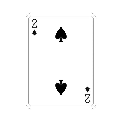 2 of Spades Playing Card STICKER Vinyl Die-Cut Decal 6 Inch - The Sticker Space