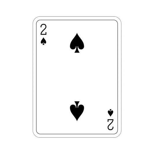 2 of Spades Playing Card STICKER Vinyl Die-Cut Decal 6 Inch - The Sticker Space