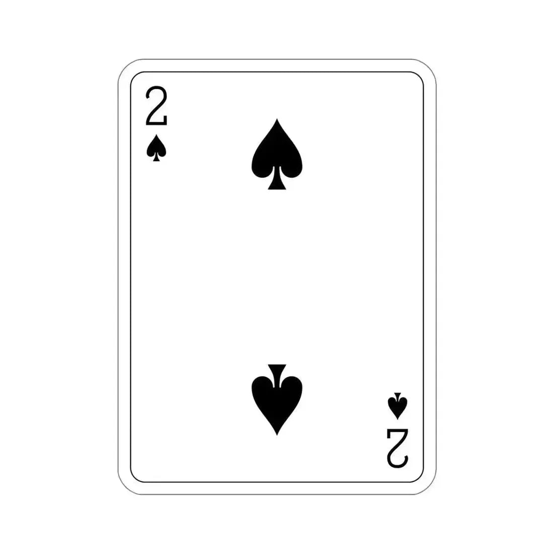 2 of Spades Playing Card STICKER Vinyl Die-Cut Decal 6 Inch - The Sticker Space