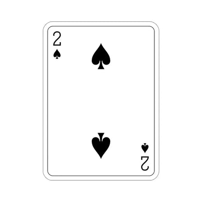 2 of Spades Playing Card STICKER Vinyl Die-Cut Decal 6 Inch - The Sticker Space