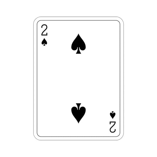 2 of Spades Playing Card STICKER Vinyl Die-Cut Decal 6 Inch - The Sticker Space