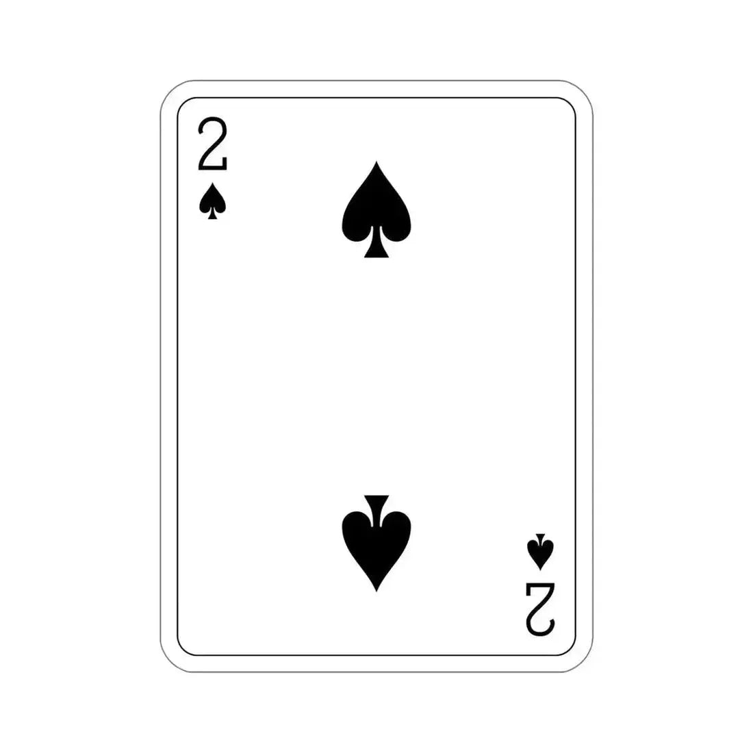 2 of Spades Playing Card STICKER Vinyl Die-Cut Decal - The Sticker Space