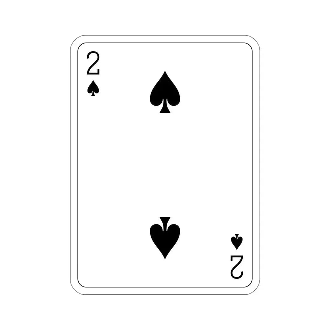 2 of Spades Playing Card STICKER Vinyl Die-Cut Decal - The Sticker Space
