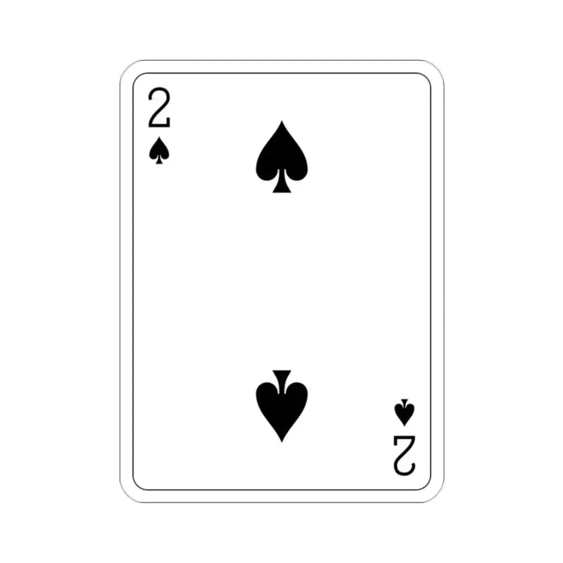 2 of Spades Playing Card STICKER Vinyl Die-Cut Decal - The Sticker Space