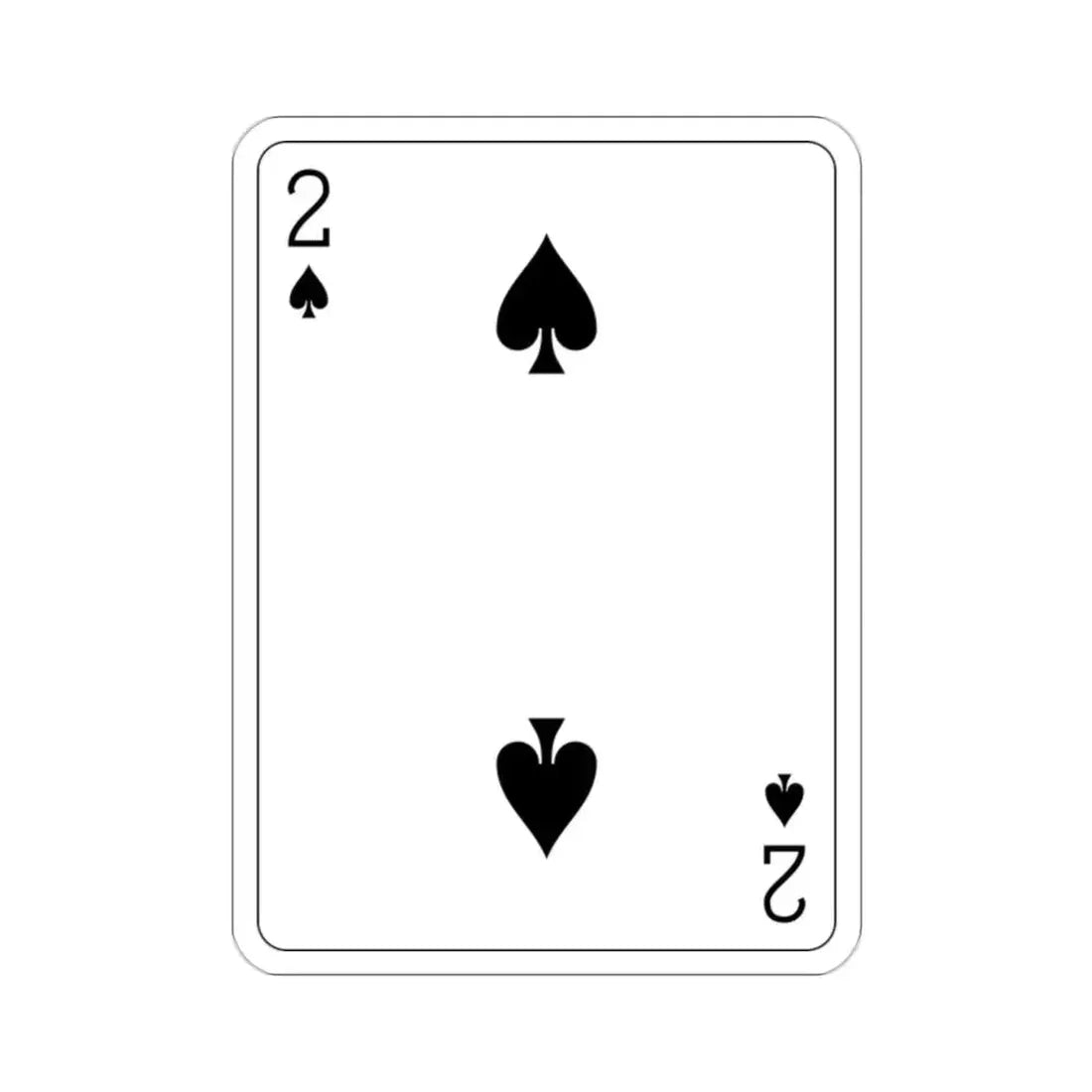 2 of Spades Playing Card STICKER Vinyl Die-Cut Decal - The Sticker Space