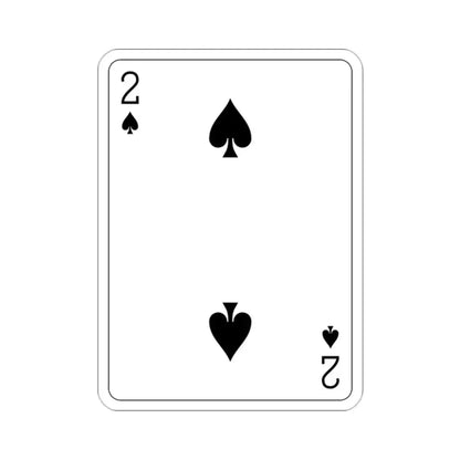 2 of Spades Playing Card STICKER Vinyl Die-Cut Decal - The Sticker Space
