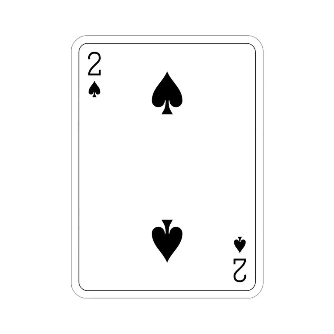 2 of Spades Playing Card STICKER Vinyl Die-Cut Decal - The Sticker Space