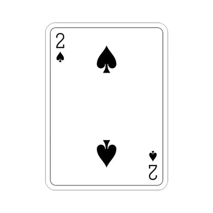 2 of Spades Playing Card STICKER Vinyl Die-Cut Decal - The Sticker Space