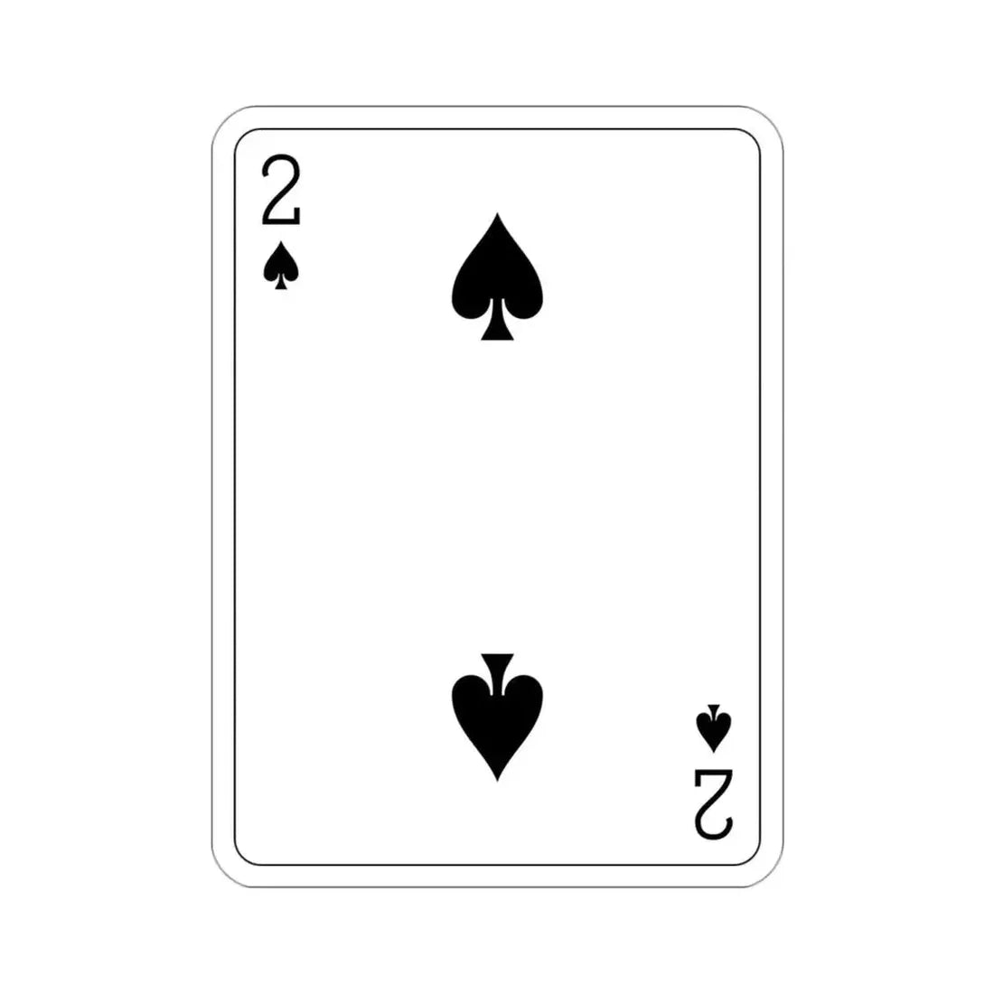 2 of Spades Playing Card STICKER Vinyl Die-Cut Decal - The Sticker Space