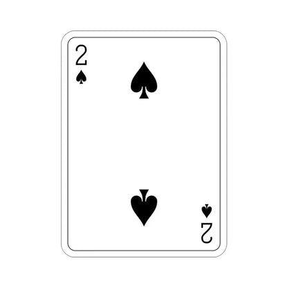 2 of Spades Playing Card STICKER Vinyl Die-Cut Decal - The Sticker Space