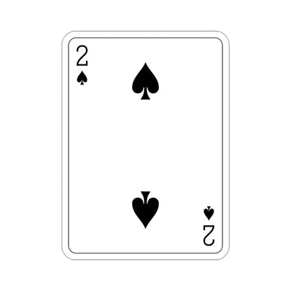 2 of Spades Playing Card STICKER Vinyl Die-Cut Decal - The Sticker Space