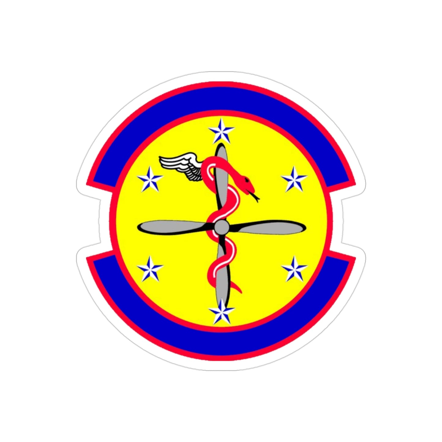 2 Operational Medical Readiness Squadron AFGSC (U.S. Air Force) REVERSE PRINT Transparent STICKER-3" × 3"-The Sticker Space