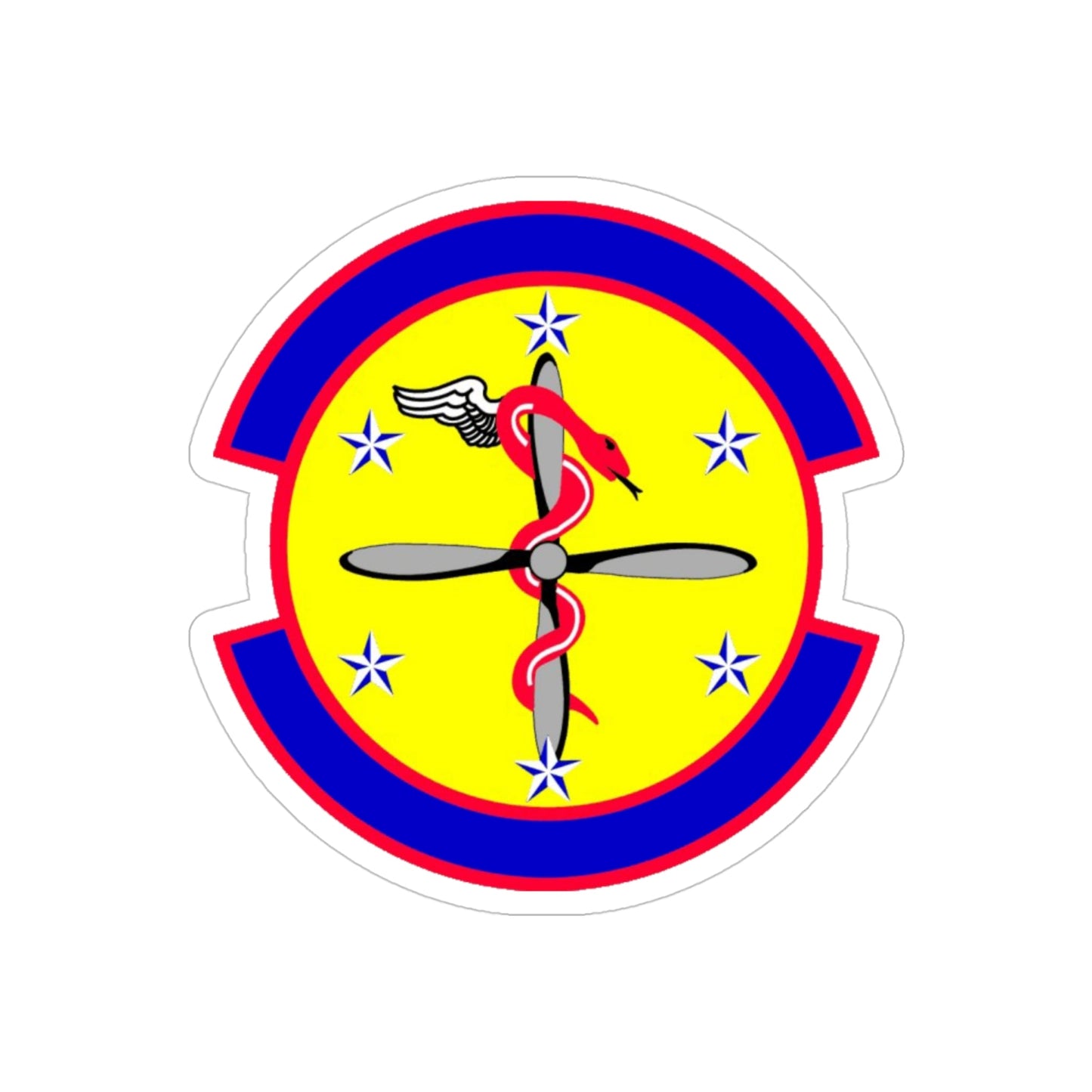 2 Operational Medical Readiness Squadron AFGSC (U.S. Air Force) REVERSE PRINT Transparent STICKER-4" × 4"-The Sticker Space