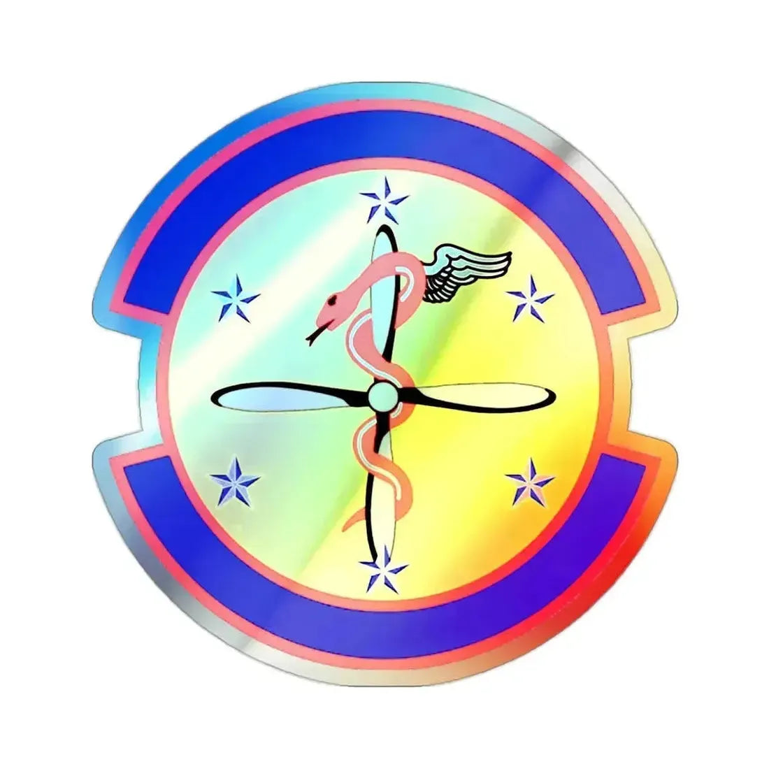 2 Operational Medical Readiness Squadron AFGSC (U.S. Air Force) Holographic STICKER Die-Cut Vinyl Decal 2 Inch - The Sticker Space