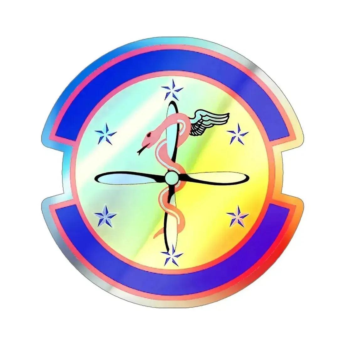 2 Operational Medical Readiness Squadron AFGSC (U.S. Air Force) Holographic STICKER Die-Cut Vinyl Decal 5 Inch - The Sticker Space