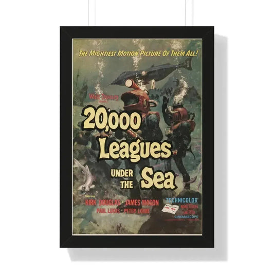 20,000 LEAGUES UNDER THE SEA 1954 - Framed Movie Poster 16″ x 24″ Black - The Sticker Space