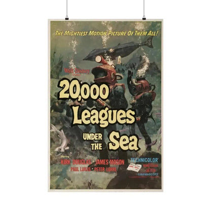 20,000 LEAGUES UNDER THE SEA 1954 - Paper Movie Poster - The Sticker Space