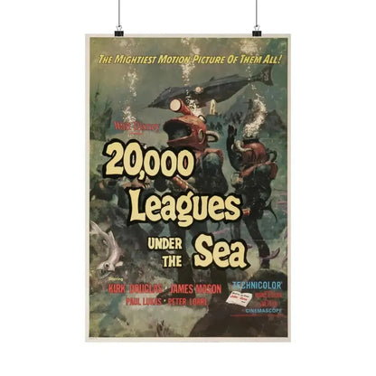 20,000 LEAGUES UNDER THE SEA 1954 - Paper Movie Poster - The Sticker Space