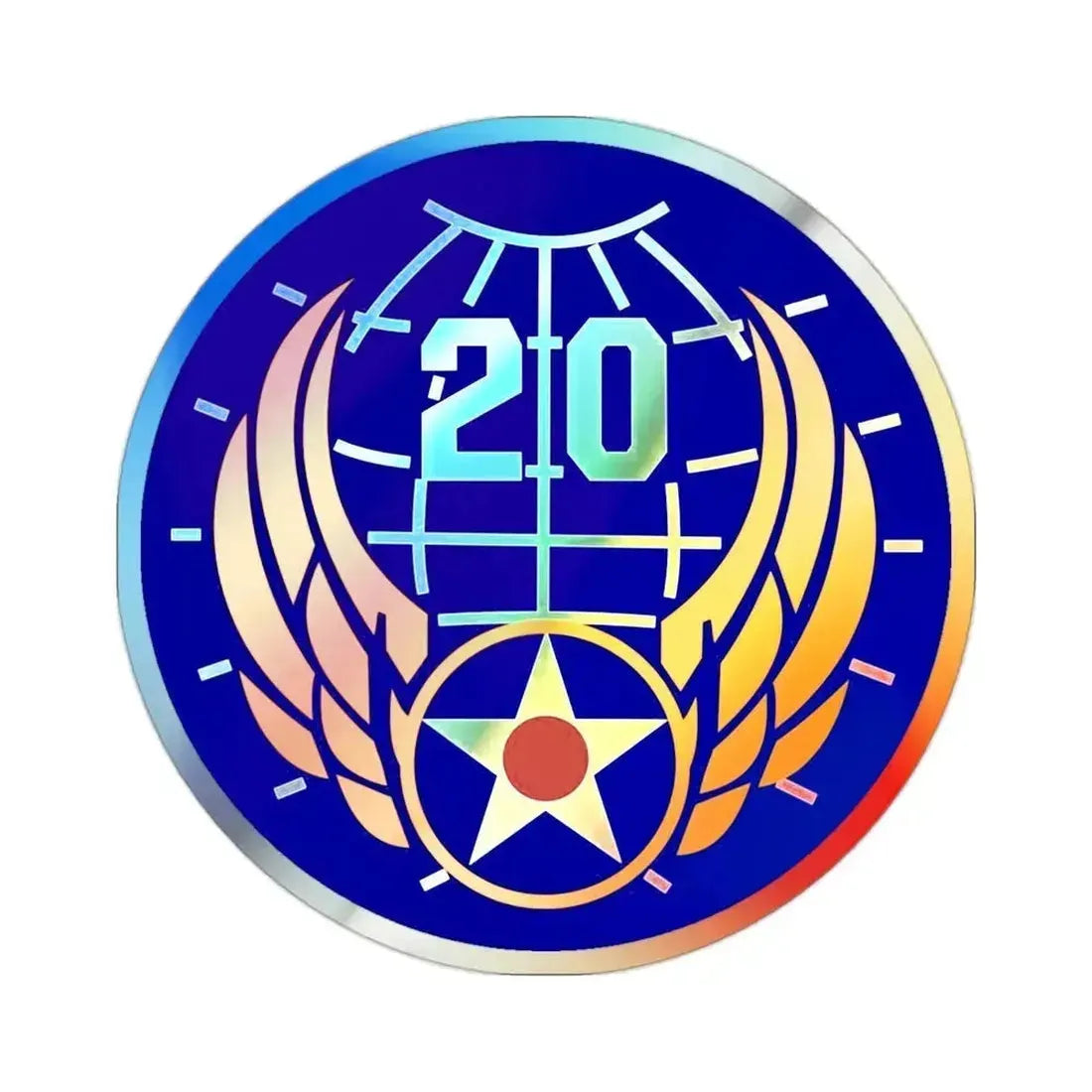 20 Air Force (U.S. Army) Holographic STICKER Die-Cut Vinyl Decal 2 Inch Holographic - The Sticker Space