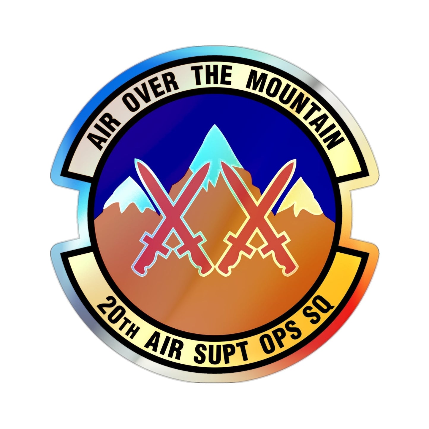 20 Air Support Operations Squadron ACC (U.S. Air Force) Holographic STICKER Die-Cut Vinyl Decal-2 Inch-The Sticker Space