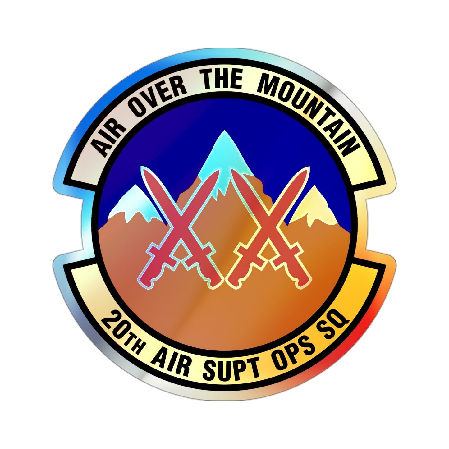 20 Air Support Operations Squadron ACC (U.S. Air Force) Holographic STICKER Die-Cut Vinyl Decal-3 Inch-The Sticker Space