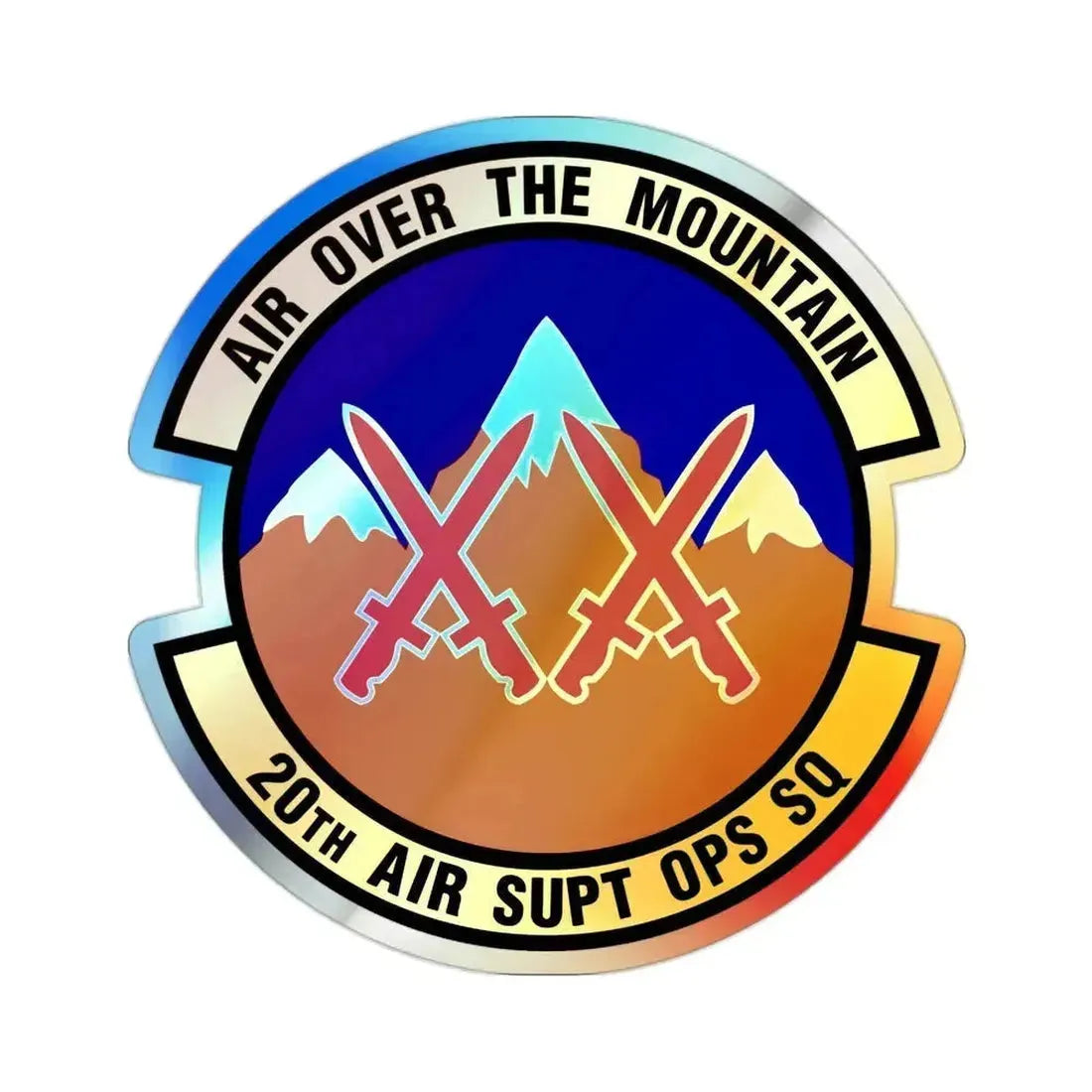 20 Air Support Operations Squadron ACC (U.S. Air Force) Holographic STICKER Die-Cut Vinyl Decal 2 Inch Holographic - The Sticker Space