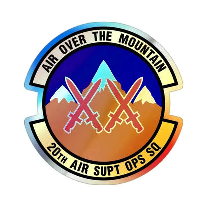 20 Air Support Operations Squadron ACC (U.S. Air Force) Holographic STICKER Die-Cut Vinyl Decal 2 Inch Holographic - The Sticker Space