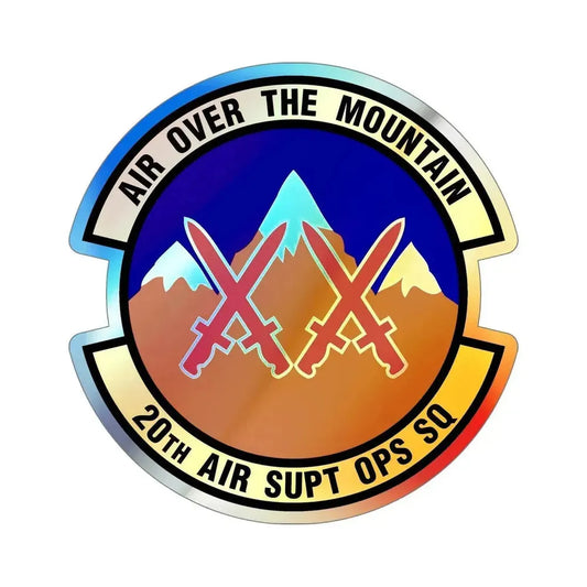 20 Air Support Operations Squadron ACC (U.S. Air Force) Holographic STICKER Die-Cut Vinyl Decal 6 Inch Holographic - The Sticker Space